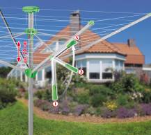 Obrázek k výrobku 52345 - sušák na prádlo JUWEL NOVAPLUS 600 LIFT