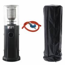 Obrázek k výrobku 93687 - Terasový plynový ohřívač HEAT 136cm černý kulatý