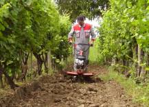 Rotavátor při práci