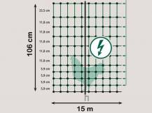 Obrázek k výrobku 81083 - Vodivá síť pro drůbež KERBL 106 cm x 15 m / 2 hroty