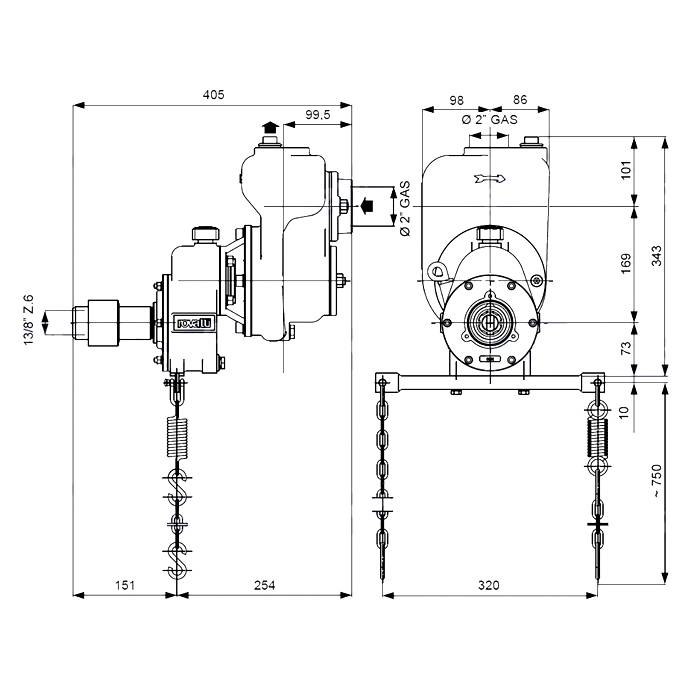 Obrázek k výrobku 0 - Vodní čerpadlo s připojením k vývodu traktoru