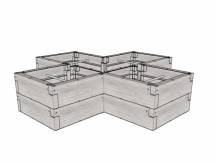 Obrázek k výrobku 61644 - vyvýšený záhon JUWEL TIMBER ERGOLINE