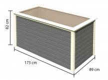 Obrázek k výrobku 22137 - vyvýšený záhon KARIBU HOCHBEET 192 (64571) terragrau