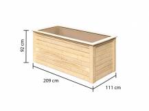 Obrázek k výrobku 22141 - vyvýšený záhon KARIBU HOCHBEET 281 (83326) natur