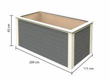 Obrázek k výrobku 54606 - vyvýšený záhon KARIBU HOCHBEET 281 (83327) terragrau