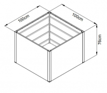 Obrázek k výrobku 71208 - vyvýšený záhon LANITPLAST PLANT 100