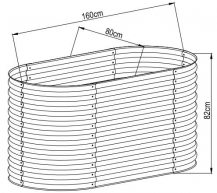 Obrázek k výrobku 71145 - vyvýšený záhon LANITPLAST WAWE 168