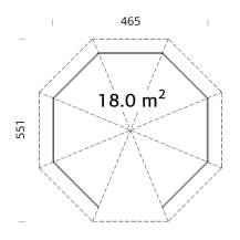 Obrázek k výrobku 18457 - Zahradní altán Betty 18 m2 průměr 465 cm