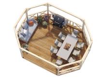 Obrázek k výrobku 48890 - Zahradní altán Betty 25,0 m2 467x617 cm  .