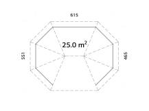 Obrázek k výrobku 48890 - Zahradní altán Betty 25,0 m2 467x617 cm  .
