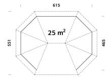 Obrázek k výrobku 48890 - Zahradní altán Betty 25,0 m2 467x617 cm  .