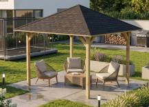 Obrázek k výrobku 54160 - zahradní altán KARIBU CORDOBA 68820 vč. černého střešního šindele