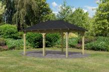 Obrázek k výrobku 22039 - zahradní altán KARIBU PERIDA 68825 vč. černého střešního šindele