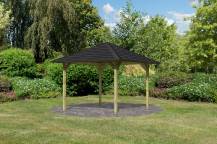 Obrázek k výrobku 54162 - zahradní altán KARIBU SEVILLA 68819 vč. černého střešního šindele