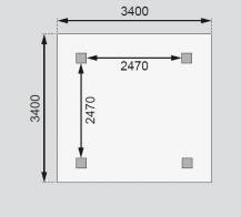 Obrázek k výrobku 22108 - zahradní altán KARIBU SEVILLA 68819 vč. černého střešního šindele