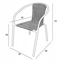 Obrázek k výrobku 90360 - Zahradní balkonový bistro set NINA 3 dílný