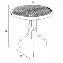 Obrázek k výrobku 90360 - Zahradní balkonový bistro set NINA 3 dílný