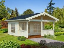 Obrázek k výrobku 39376 - Zahradní chata AGNETA 18,8 + 12,5 m2  750 x 520 cm tl. 70 mm