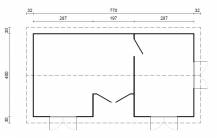 Obrázek k výrobku 34205 - ZAHRADNÍ DOMEK Anna 26,8 + 1,9 m2 770x400 cm