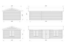 Obrázek k výrobku 34205 - ZAHRADNÍ DOMEK Anna 26,8 + 1,9 m2 770x400 cm