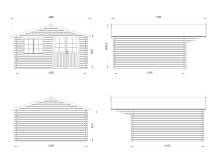 Obrázek k výrobku 39176 - ZAHRADNÍ DOMEK Britta 17,5 m2 446 x 446 cm tl.:40 mm