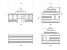 Obrázek k výrobku 21049 - ZAHRADNÍ DOMEK Claudia 19,4 m2 (550x400cm) tl. 44mm