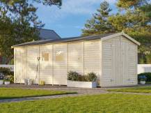 Obrázek k výrobku 39378 - Zahradní domek DAN 14,2 m2 (7,1 + 7,1 m2) 273 x 550 cm tl. 16 mm