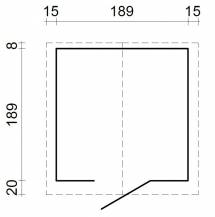 Obrázek k výrobku 39456 - Zahradní domek EKO-LINE Lilly 3,4 m2 tl. 19 mm  205 x 205 cm