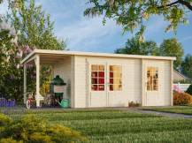 Obrázek k výrobku 52746 - ZAHRADNI DOMEK Ella 13,1 + 3,9 m2 610 x 320 cm tl.: 28 mm