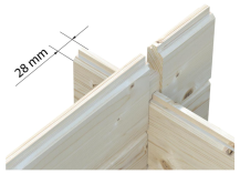 Obrázek k výrobku 52746 - ZAHRADNI DOMEK Ella 13,1 + 3,9 m2 610 x 320 cm tl.: 28 mm