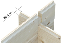 Obrázek k výrobku 34903 - ZAHRADNI DOMEK Ella 6,9 + 10,0 m2 610 x 320 cm tl.: 28 mm