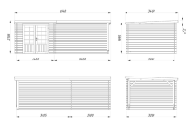 Obrázek k výrobku 34903 - ZAHRADNI DOMEK Ella 6,9 + 10,0 m2 610 x 320 cm tl.: 28 mm