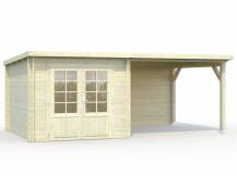 Obrázek k výrobku 34190 - ZAHRADNÍ DOMEK Ella 6,9 + 8,2 m2 Přístřešek