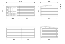 Obrázek k výrobku 34190 - ZAHRADNÍ DOMEK Ella 6,9 + 8,2 m2 Přístřešek