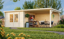 Obrázek k výrobku 34921 - ZAHRADNI DOMEK Ella 8,7 + 10,0 m2 670 x 320 tl.: 28 mm
