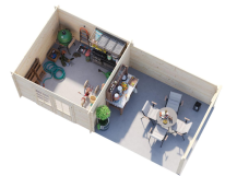 Obrázek k výrobku 34921 - ZAHRADNI DOMEK Ella 8,7 + 10,0 m2 670 x 320 tl.: 28 mm