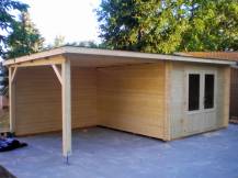 Obrázek k výrobku 34905 - ZAHRADNÍ DOMEK Ella 8,7 + 8,2 m2 610 x 320 tl.:28 mm