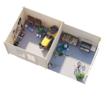 Obrázek k výrobku 34905 - ZAHRADNÍ DOMEK Ella 8,7 + 8,2 m2 610 x 320 tl.:28 mm