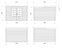 Obrázek k výrobku 34904 - ZAHRADNI DOMEK Ella 8,7 m2 320 x 320 cm tl.: 28 mm
