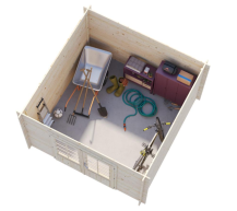 Obrázek k výrobku 34904 - ZAHRADNI DOMEK Ella 8,7 m2 320 x 320 cm tl.: 28 mm