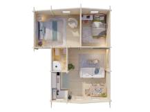 Obrázek k výrobku 21062 - ZAHRADNÍ DOMEK Emily 39,2 m2 (660x780cm) tl. 70mm