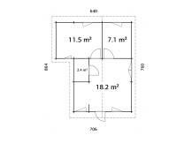 Obrázek k výrobku 21062 - ZAHRADNÍ DOMEK Emily 39,2 m2 (660x780cm) tl. 70mm