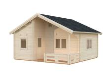Obrázek k výrobku 21063 - ZAHRADNÍ DOMEK Emily 40,1 + 5,2 m2 (590x570cm) tl. 70mm