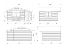 Obrázek k výrobku 20537 - ZAHRADNÍ DOMEK Emma 14,2 m2 (470cm x 350cm) tl. 34mm