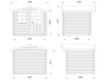 Obrázek k výrobku 20533 - ZAHRADNÍ DOMEK Emma 4,6 m2 (260cm x 220cm) tl. 28mm