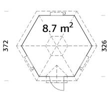 Obrázek k výrobku 28293 - ZAHRADNÍ DOMEK Eva 8,7 m2 .