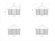 Obrázek k výrobku 20551 - ZAHRADNÍ DOMEK Hanna 14,1 m2  (průměr 421) tl. 44mm