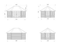 Obrázek k výrobku 21047 - ZAHRADNÍ DOMEK Hanna 20,3 m2  (421x571cm) tl. 44mm
