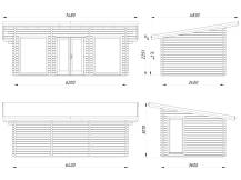 Obrázek k výrobku 20959 - ZAHRADNÍ DOMEK Heidi 19,7 m2 (640x360cm) tl. 70mm