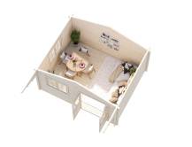 Obrázek k výrobku 21041 - ZAHRADNÍ DOMEK Helena 15,1 m2  (470x380cm) tl. 70mm